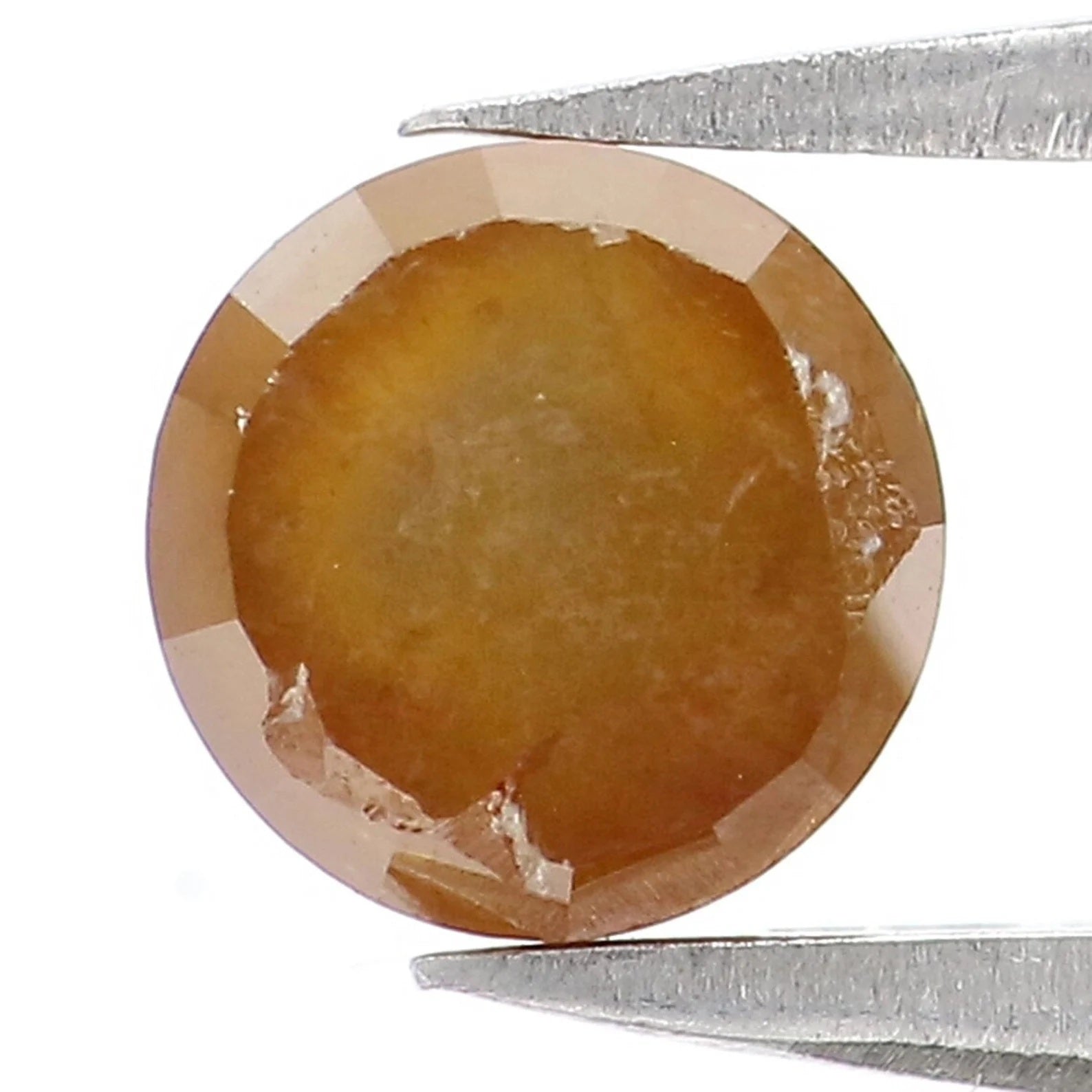 0.89 CT Natural Loose Round Shape Diamond Yellow Brown Color Round Cut Diamond 5.35 MM Natural Loose Diamond Round Rose Cut Diamond NQ101