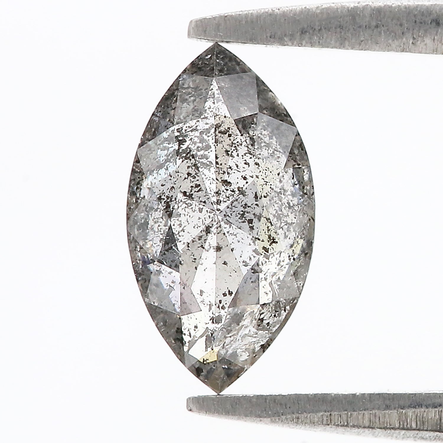 1.01 CT Natural Loose Marquise Shape Diamond Salt And Pepper Marquise Rose Cut Diamond 9.40 MM Black Grey Color Marquise Cut Diamond L3602