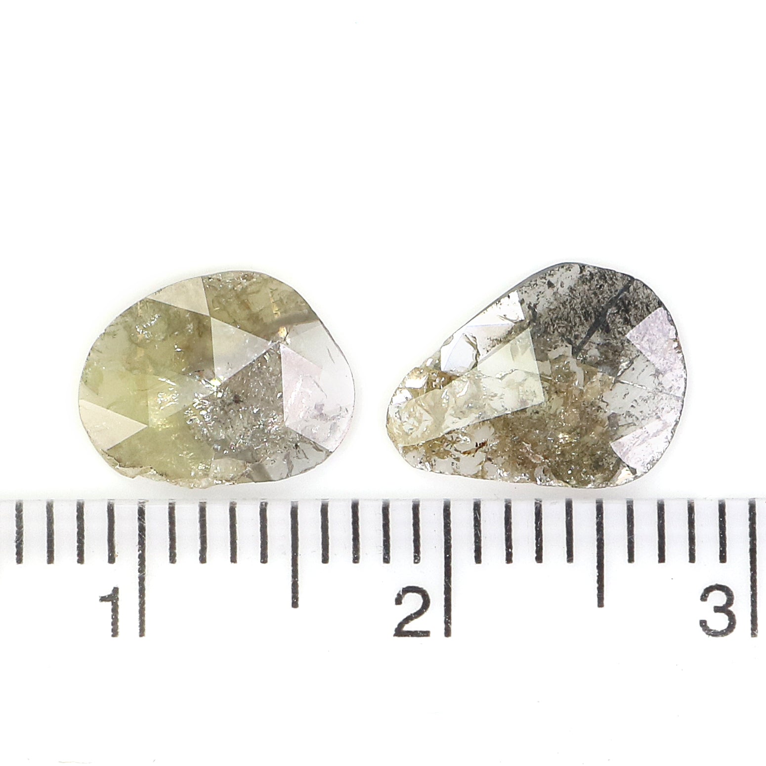 1.36 CT Natural Loose Slice Shape Diamond Yellow Color Slice Uncut Diamond 10.05 MM Natural Grey Color Diamond Irregular Cut Diamond L3552