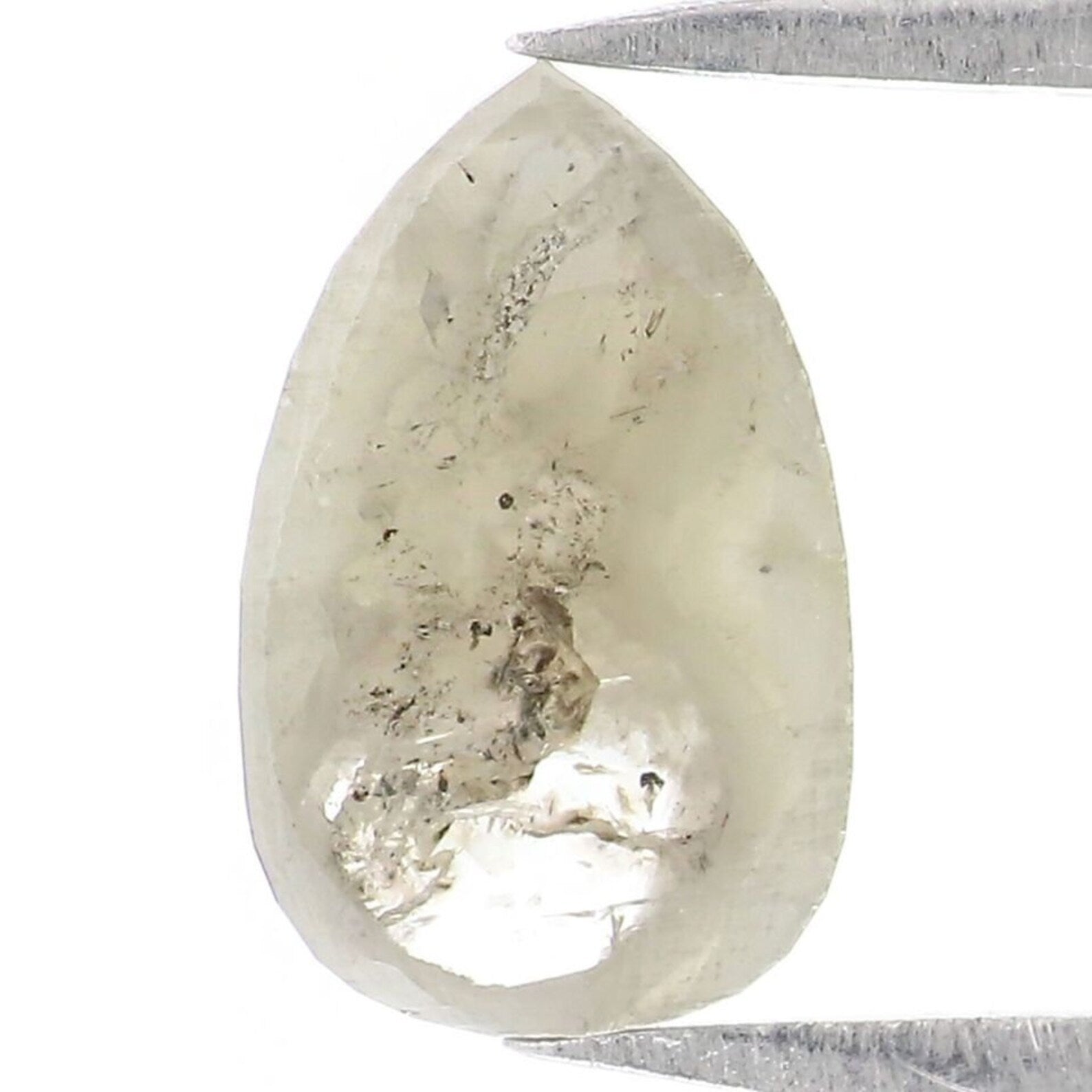 0.80 CT Natural Loose Pear Cut Diamond Grey Color Pear Diamond 8.80 MM Natural Loose Diamond Grey Color Pear Rose Cut Shape Diamond QN8415