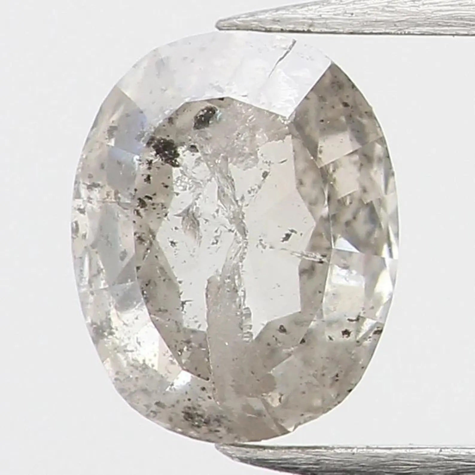 0.40 CT Natural Loose Oval Shape Diamond Grey Color Oval Cut Diamond 4.85 MM Natural Loose Grey Color Diamond Oval Rose Cut Diamond NQ1181