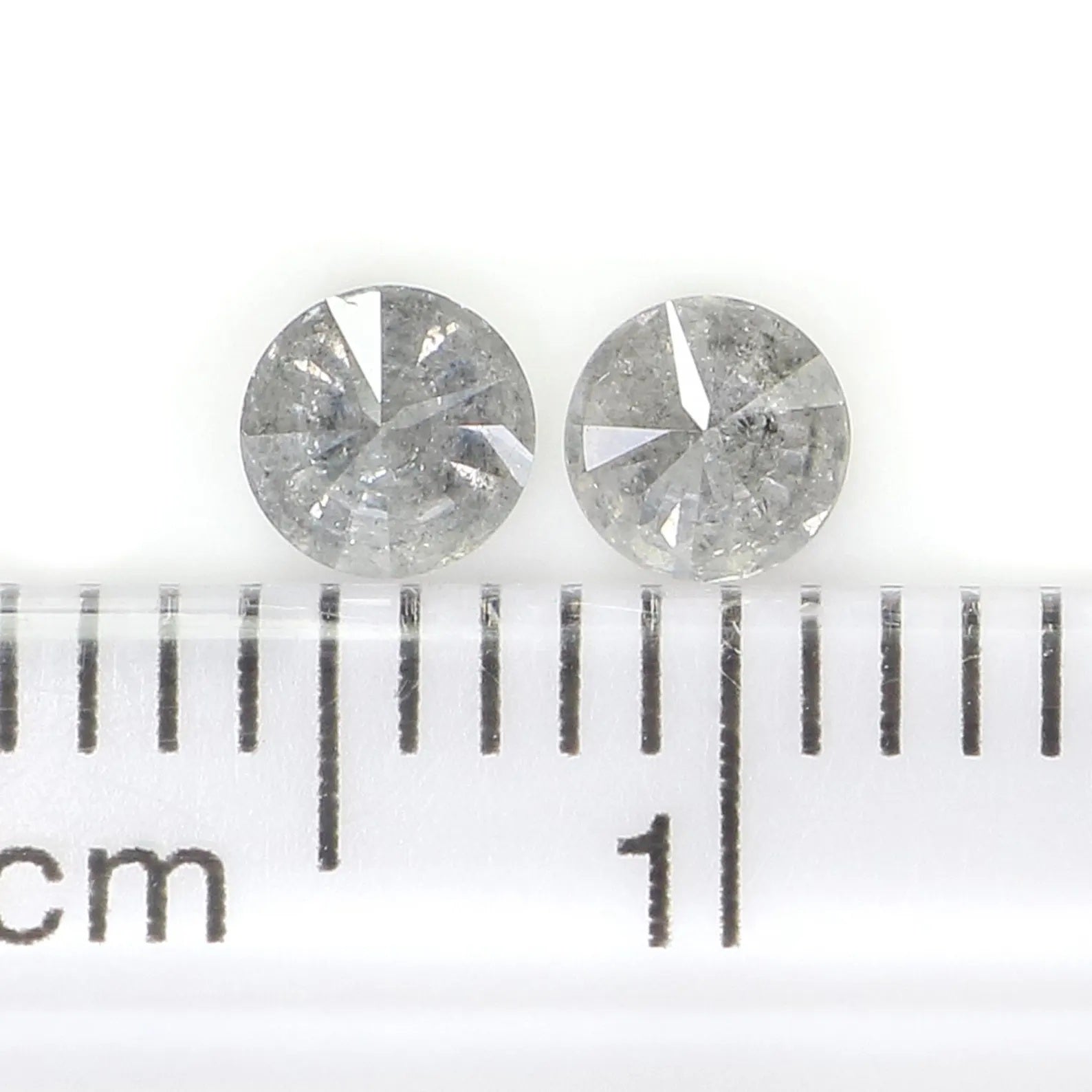 0.40 CT Natural Loose Round Shape Pair Diamond Salt And Pepper Round Diamond 3.65 MM Natural Black Grey Round Brilliant Cut Diamond NQ2289