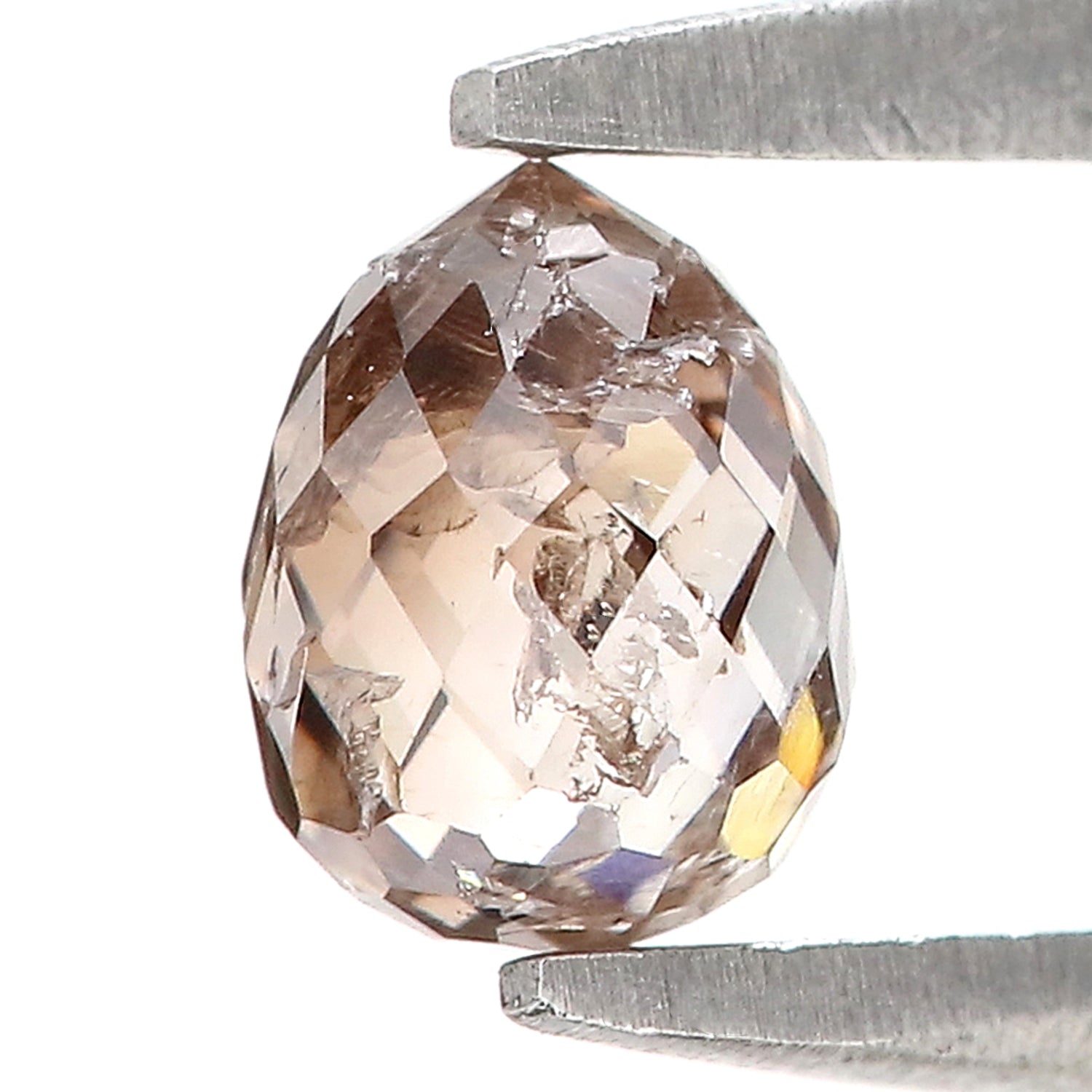 0.67 Ct Natural Loose Briolette Shape Diamond Brown Color Drop Diamond 5.05 MM Natural Loose Brown Color Briolette Rose Cut Diamond LQ9832