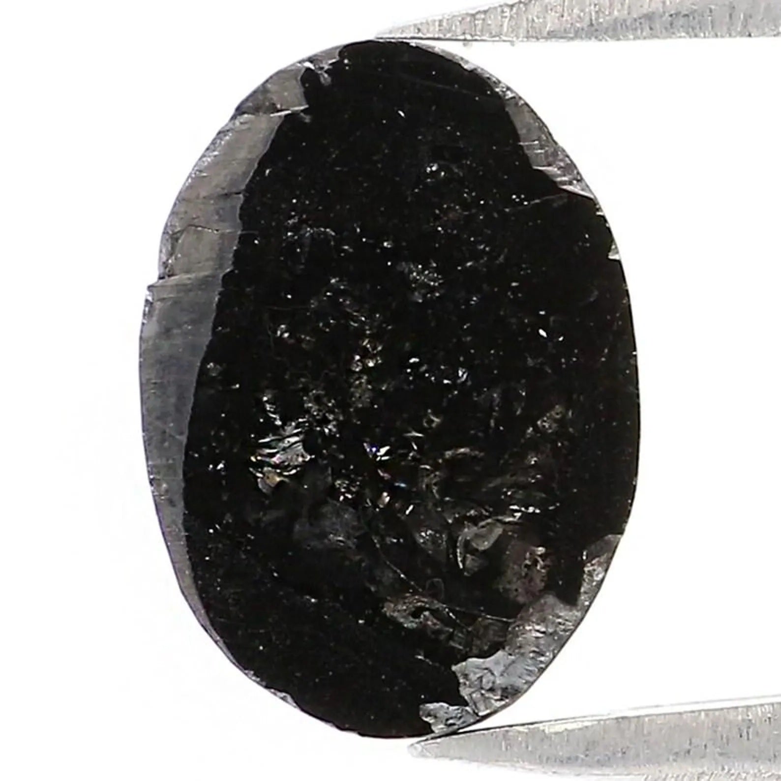 0.98 CT Natural Loose Oval Shape Diamond Black Color Oval Cut Diamond 8.00 MM Natural Loose Diamond Black Color Oval Rose Cut Diamond NQ1971