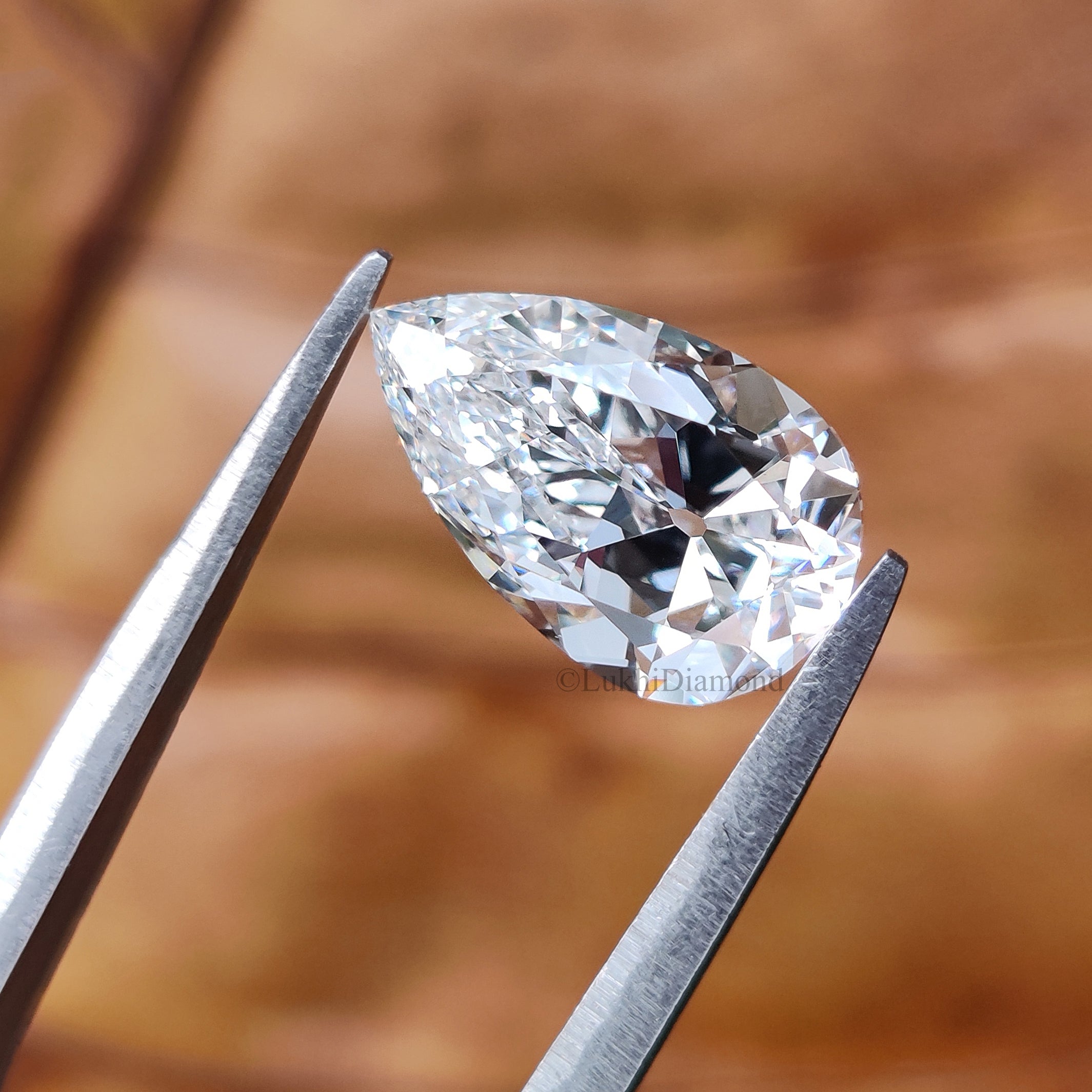 Lab Grown Pear Cut Diamond Old European Old Mine Cut Loose Diamond White Colorless CVD Stone Engagement Ring Antique Style Diamond Q207