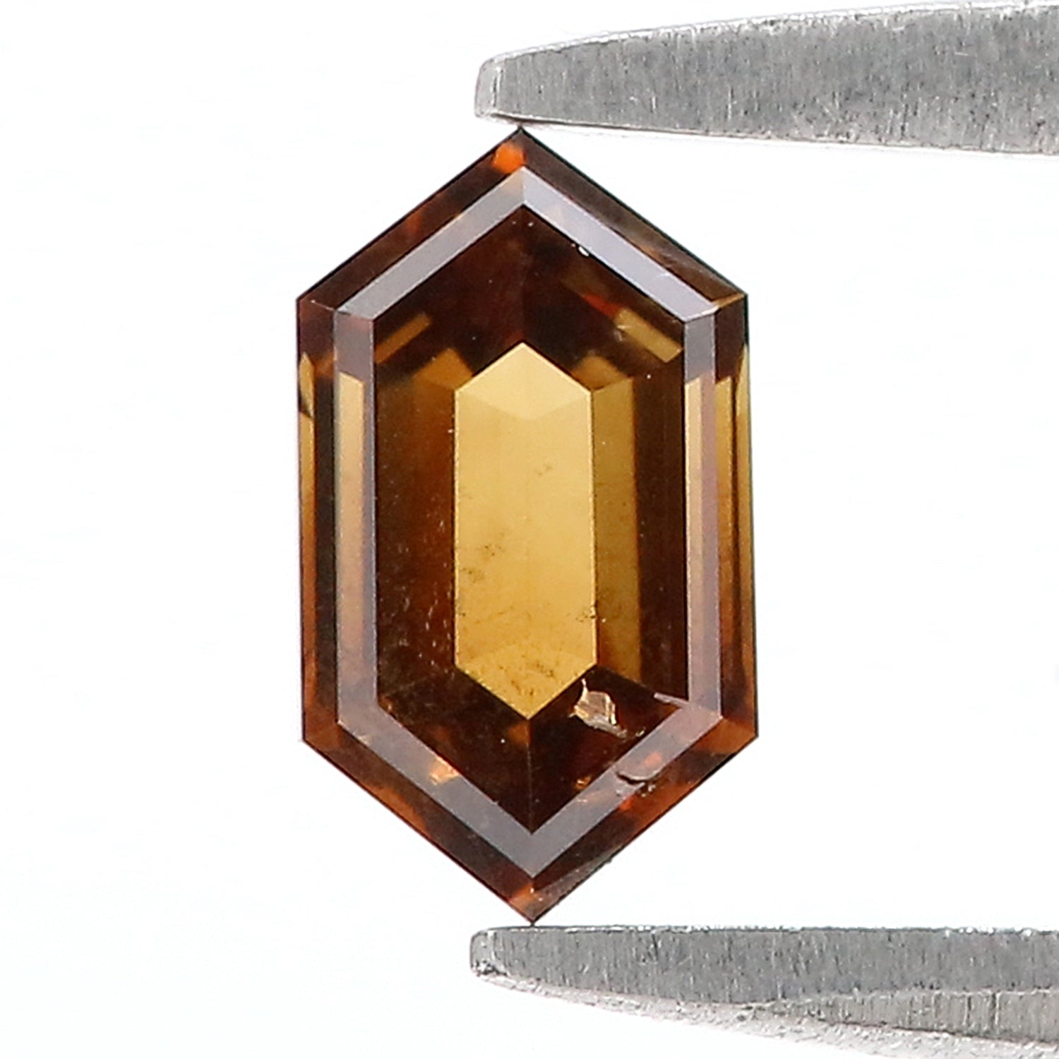 0.47 CT Natural Loose Hexagon Shape Diamond Brown Color Hexagon Cut Diamond 6.65 MM Natural Brown Diamond Hexagon Rose Cut Diamond LQ1830