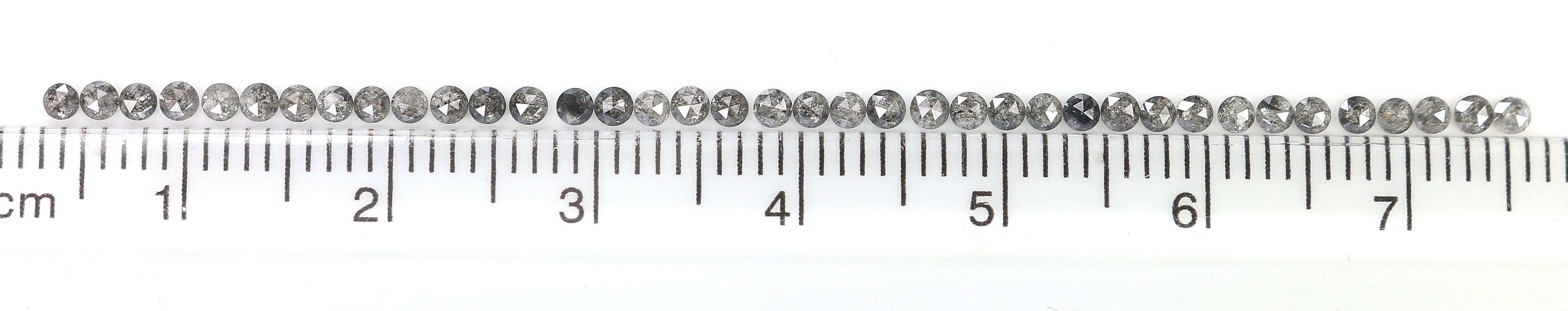 1.17 Ct Natural Loose Round Cut Diamond Salt And Pepper Diamond 1.80 MM Natural Loose Diamond Black Grey Color Round Rose Cut Diamond LQ1420
