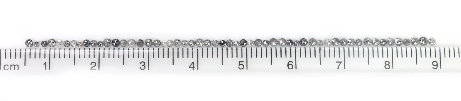 0.88 CT Natural Loose Round Shape Diamond Salt And Pepper Round Cut Diamond 1.10 MM Natural Black Grey Color Round Rose Cut Diamond NQ1842