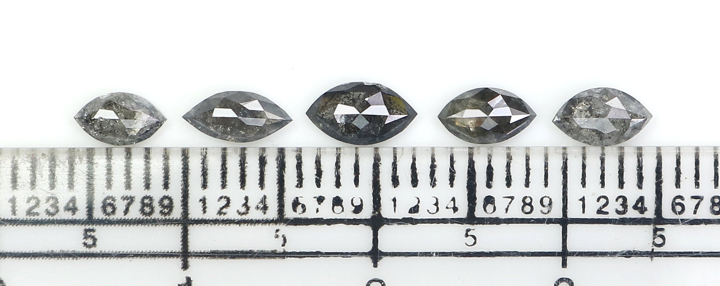 1.06 CT Natural Loose Marquise Shape Diamond Salt And Pepper Marquise Cut Diamond 4.95 MM Black Grey Color Marquise Rose Cut Diamond LQ2915