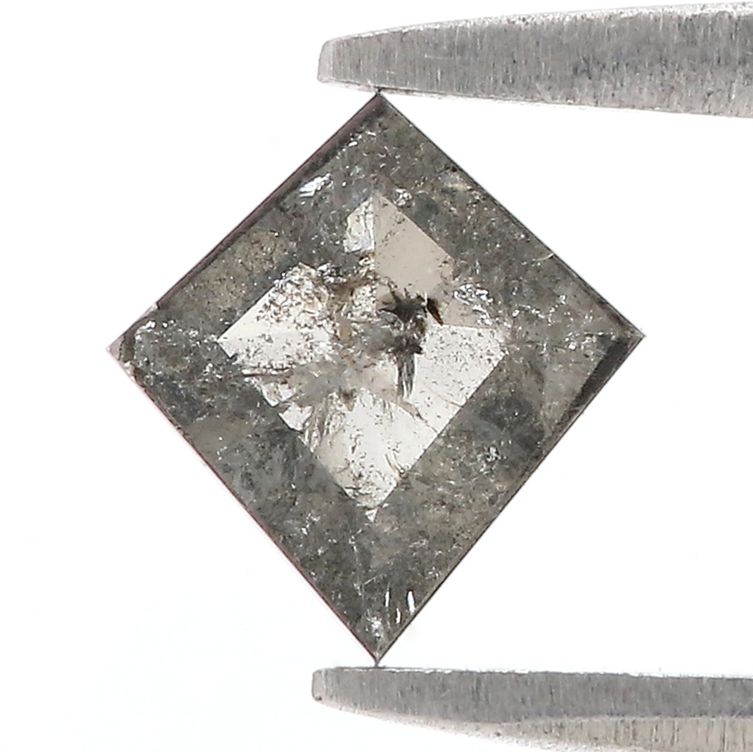 0.43 CT Natural Loose Kite Shape Diamond Salt And Pepper Kite Cut Diamond 6.85 MM Natural Loose Black Gray Color Kite Rose Cut Diamond N2648