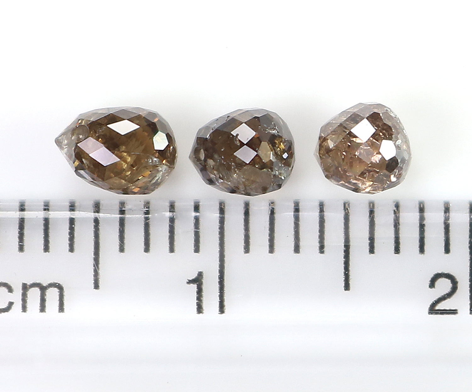 1.38 Ct Natural Loose Briolette Shape Diamond Brown Color Drop Diamond 3.90 MM Natural Loose Diamond Brown Briolette Cut Diamond LQ9986