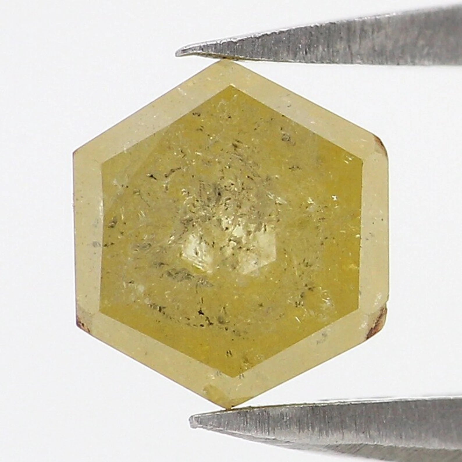 1.01 CT Natural Loose Hexagon Diamond Yellow Color Hexagon Diamond 6.40 MM Natural Diamond Hexagon Cut Diamond Hexagon Shape Diamond NQ9061