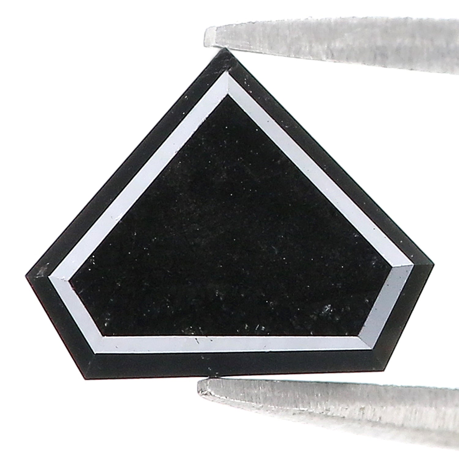 2.08 CT Natural Loose Shield Shape Diamond Black Color Shield Rose Cut Diamond 7.55 MM Natural Loose Shield Shape Black Color Diamond LQ9188