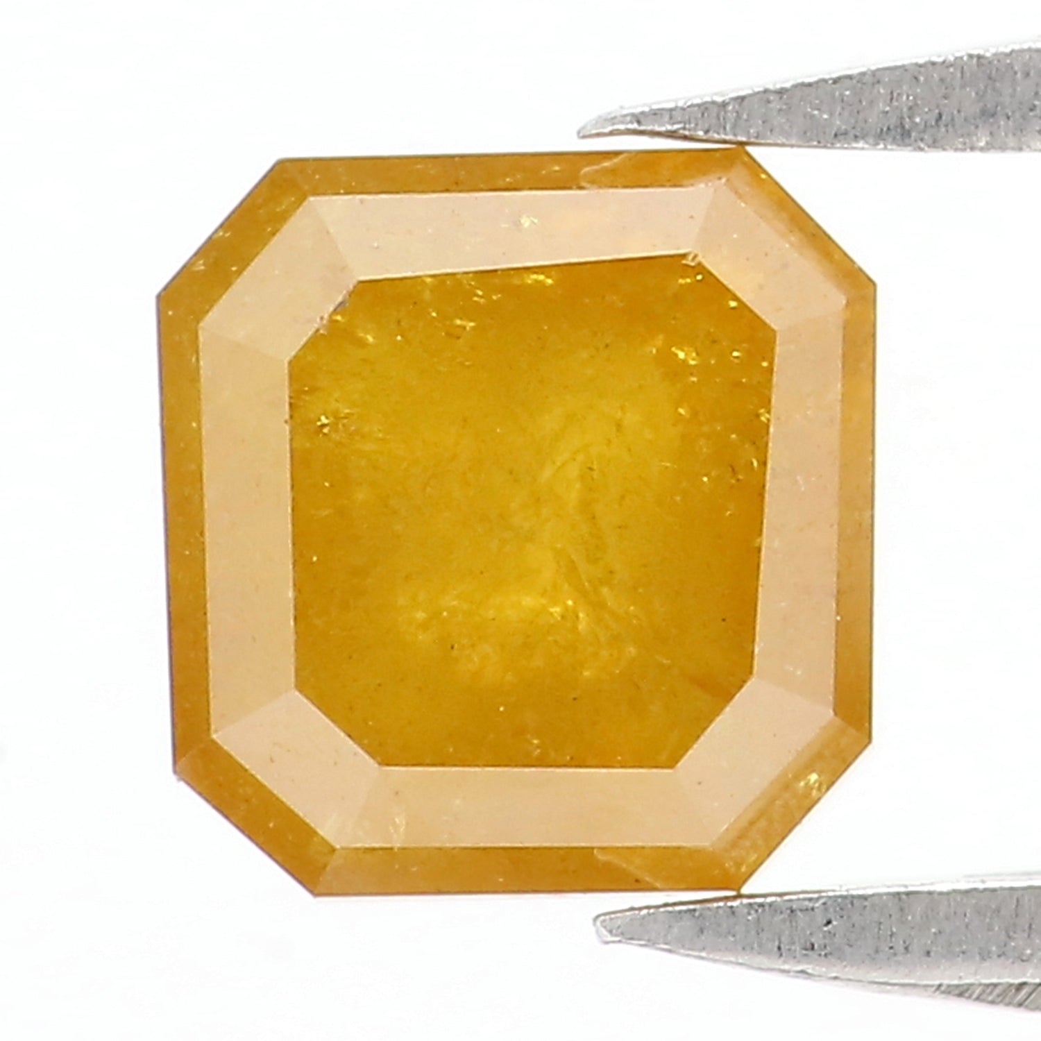 1.05 CT Natural Loose Emerald Shape Diamond Yellow Color Emerald Cut Diamond 5.60 MM Natural Yellow Color Emerald Rose Cut Diamond LQ9334