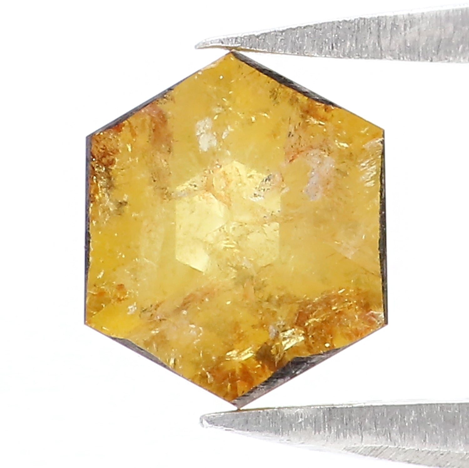 0.64 CT Natural Loose Hexagon Diamond Yellow Color Diamond Natural Loose Diamond 5.50 MM Hexagon Cut Diamond Hexagon Shape Diamond KQ1278