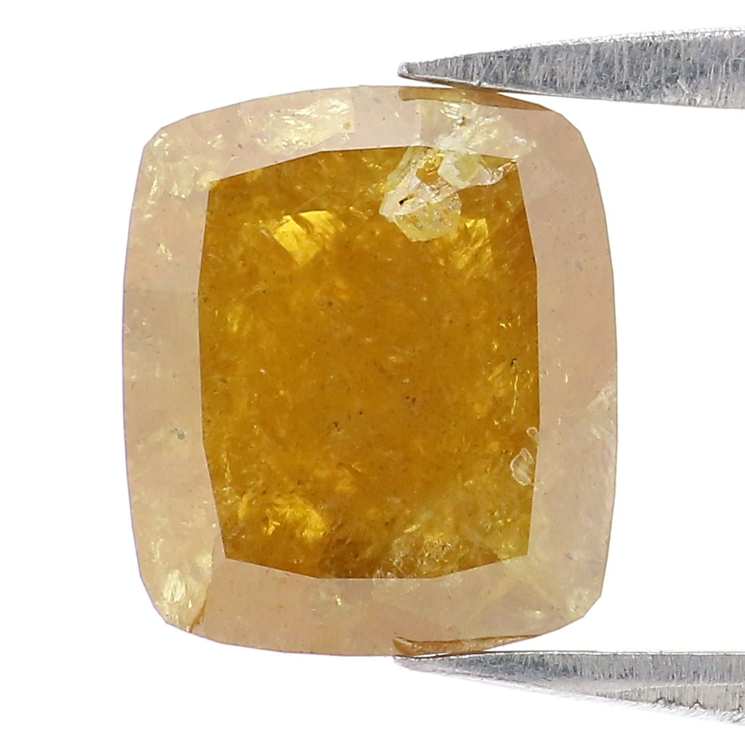 1.80 CT Natural Loose Cushion Shape Diamond Yellow Color Cushion Cut Diamond 8.50 MM Natural Yellow Diamond Cushion Rose Cut Diamond LQ4462