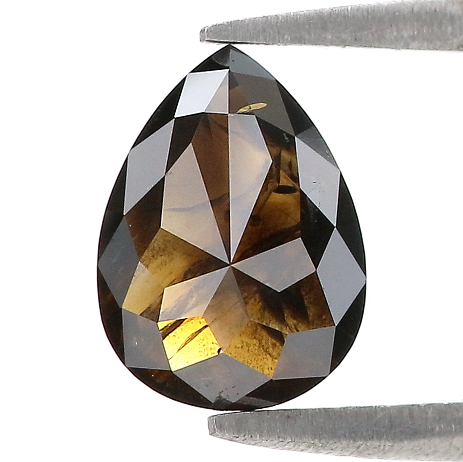 1.86 CT Natural Loose Pear Shape Diamond Brown Color Pear Cut Diamond 9.15 MM Natural Brown Pear Cut Diamond Pear Rose Cut Diamond L3403