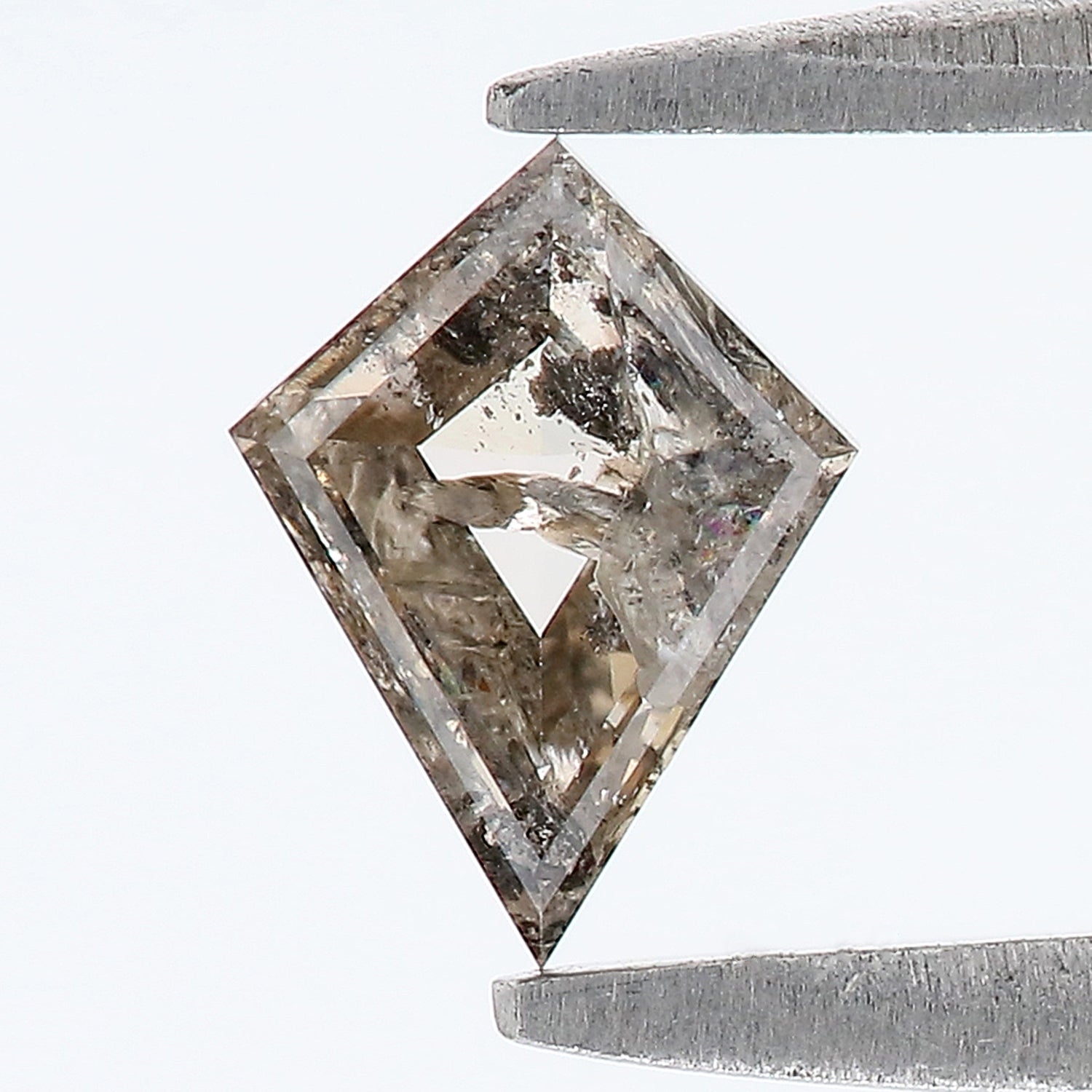 0.41 CT Natural Loose Kite Shape Diamond Salt And Pepper Kite Rose Cut Diamond 6.85 MM Black Grey Color Kite Shape Rose Cut Diamond LQ223