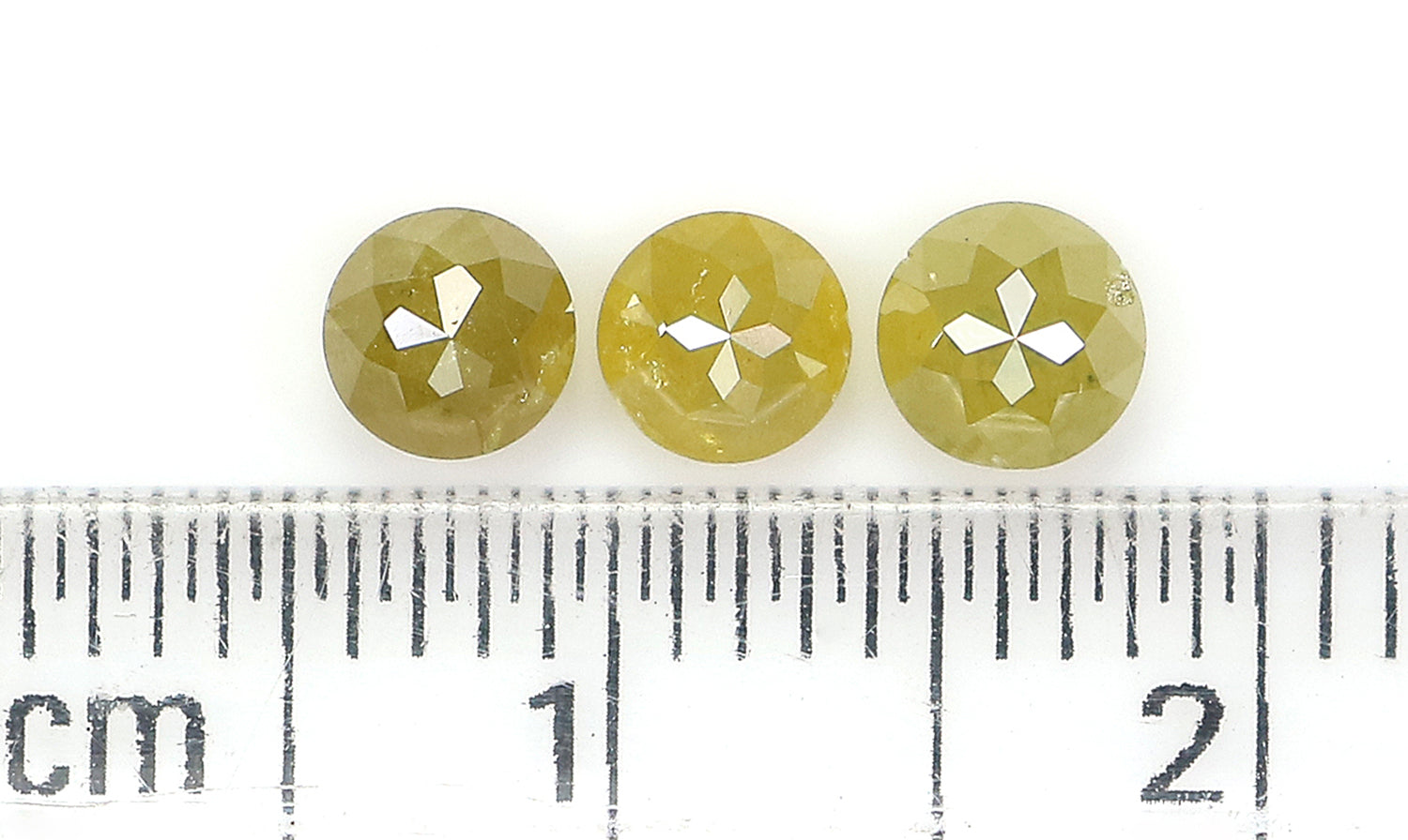 0.98 CT Natural Loose Round Rose Cut Diamond Yellow Color Round Shape Diamond 3.90 MM Natural Yellow Color Round Rose Cut Diamond KQ1227