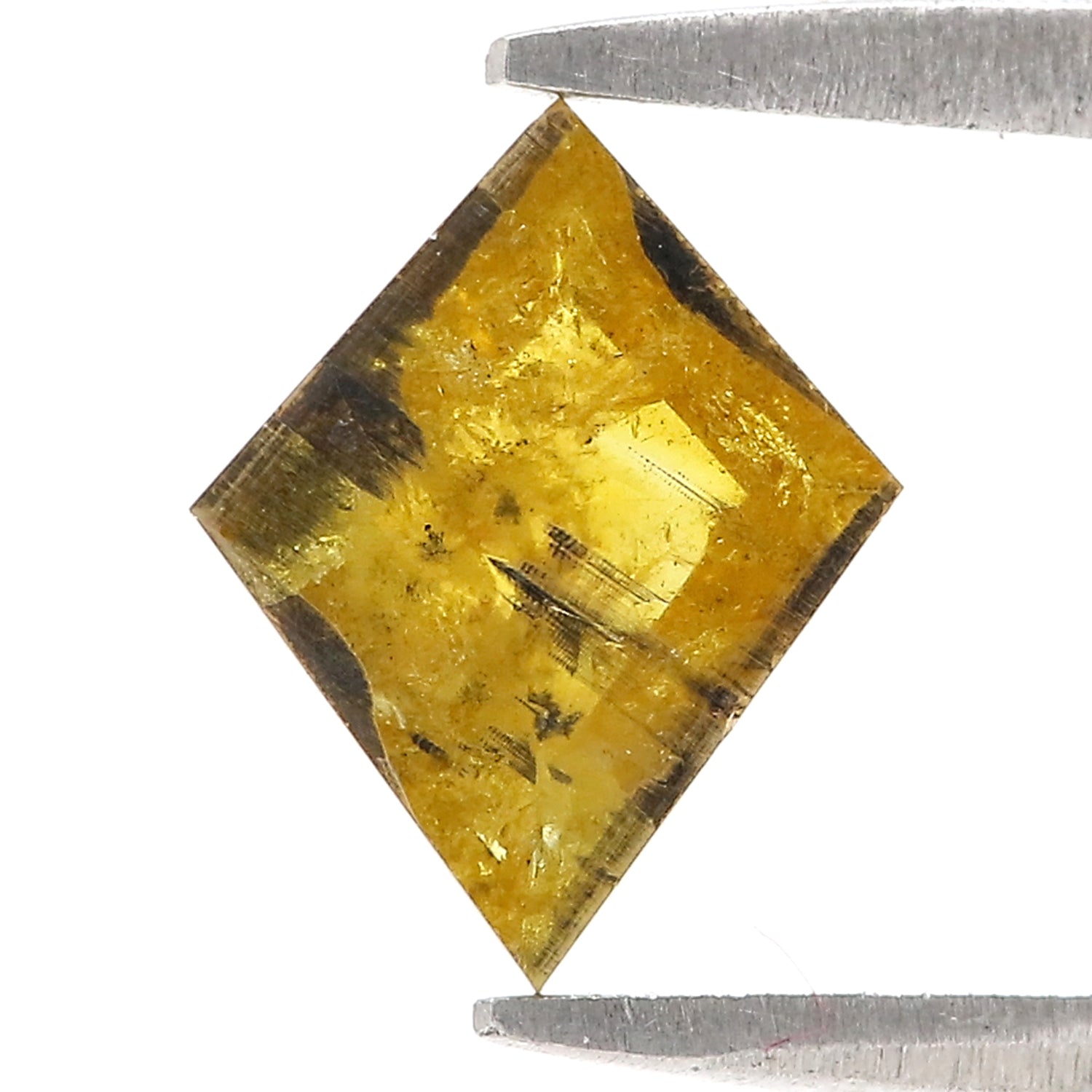 0.99 CT Natural Loose Kite Shape Diamond Yellow Color Kite Diamond 9.10 MM Natural Loose Yellow Color Diamond Kite Rose Cut Diamond N2662