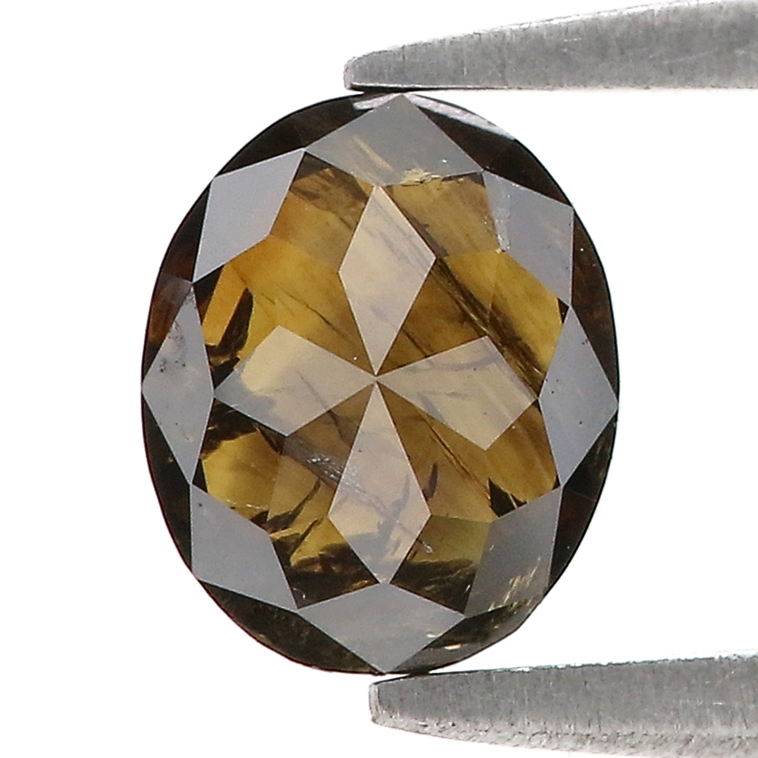1.10 CT Natural Loose Oval Shape Diamond Brown Color Oval Cut Diamond 7.15 MM Natural Brown Diamond Oval Rose Cut Diamond L3402