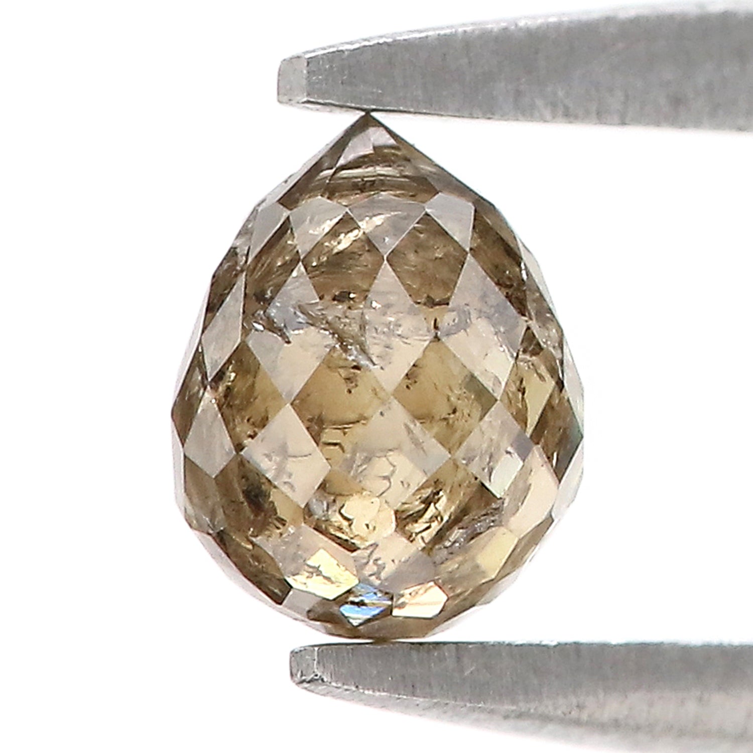 0.76 Ct Natural Loose Briolette Shape Diamond Brown Color Drop Cut Diamond 5.20 MM Natural Loose Yellow Color Briolette Cut Diamond LQ9839