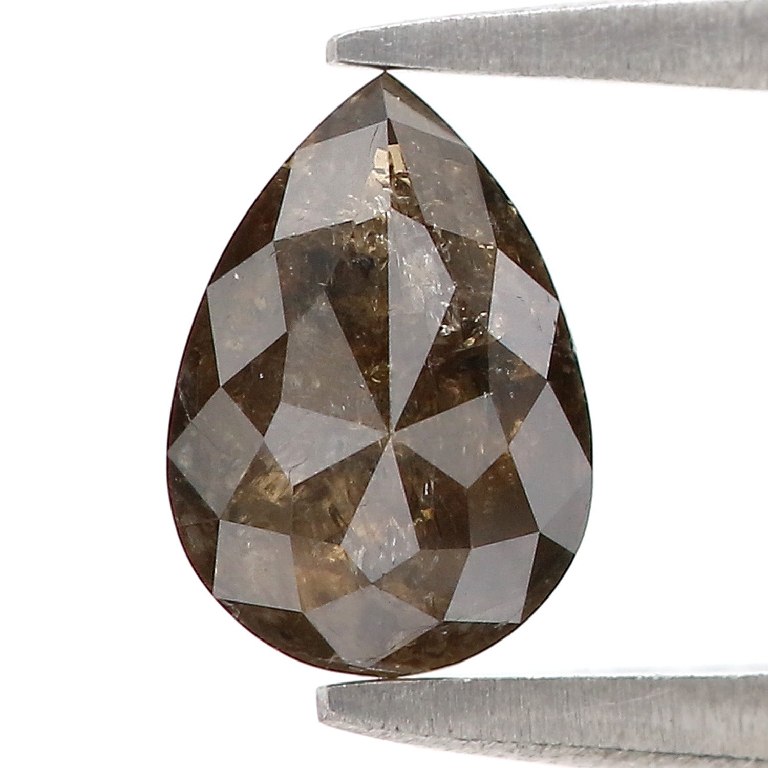 0.98 CT Natural Loose Pear Shape Diamond Brown Color Pear Cut Diamond 7.95 MM Natural Loose Brown Color Diamond Pear Rose Cut Diamond N2658