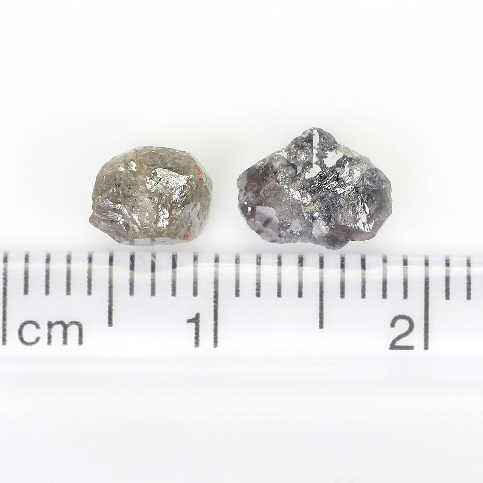 2.36 CT Natural Loose Rough Shape Diamond Salt And Pepper Irregular Cut Diamond 5.75 MM Natural Loose Black Grey Color Rough Diamond NQ1848