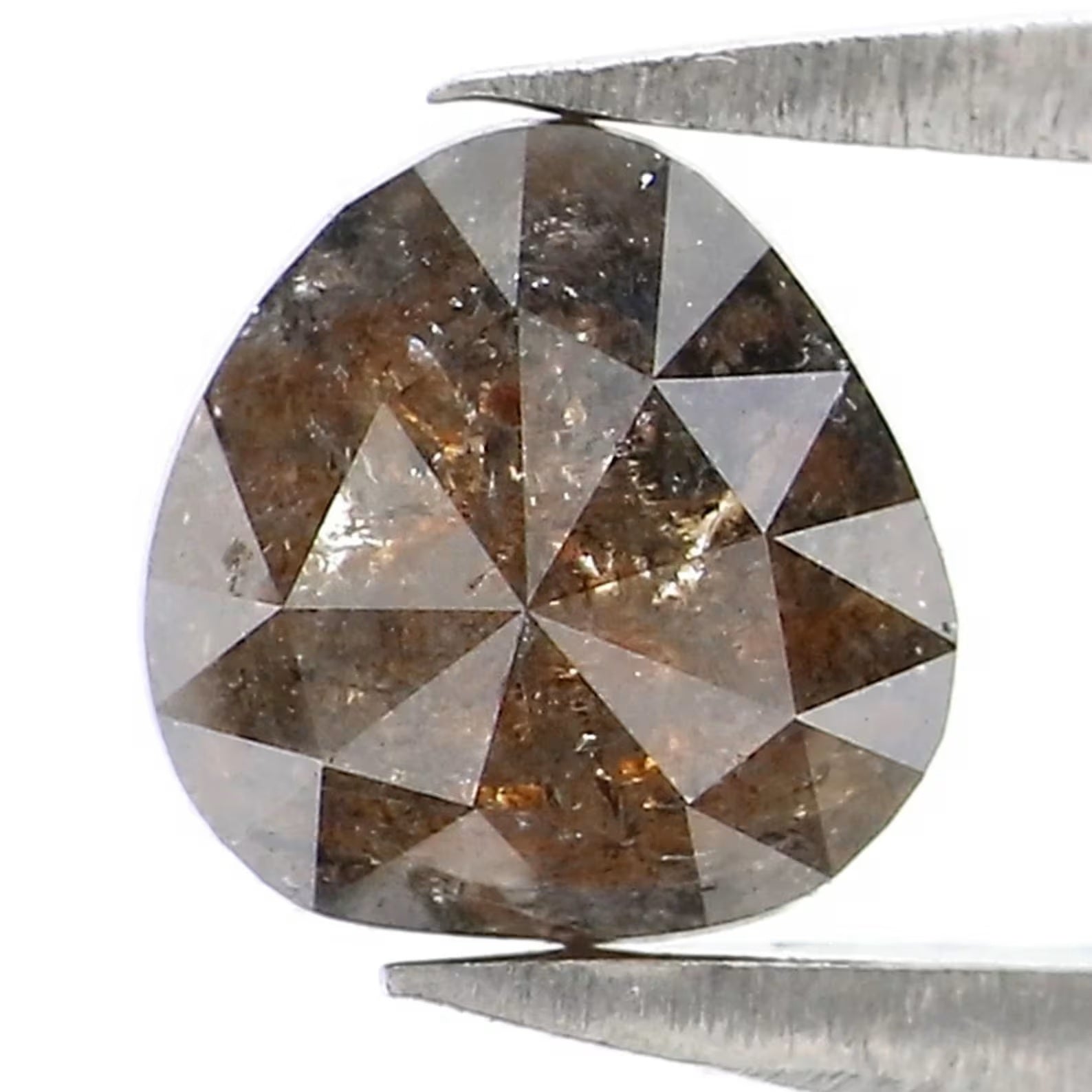 0.83 Ct Natural Loose Triangle Diamond Black Brown Color Triangle Diamond 5.50 MM Natural Black Brown Color Triangle Rose Cut Diamond NQ7227