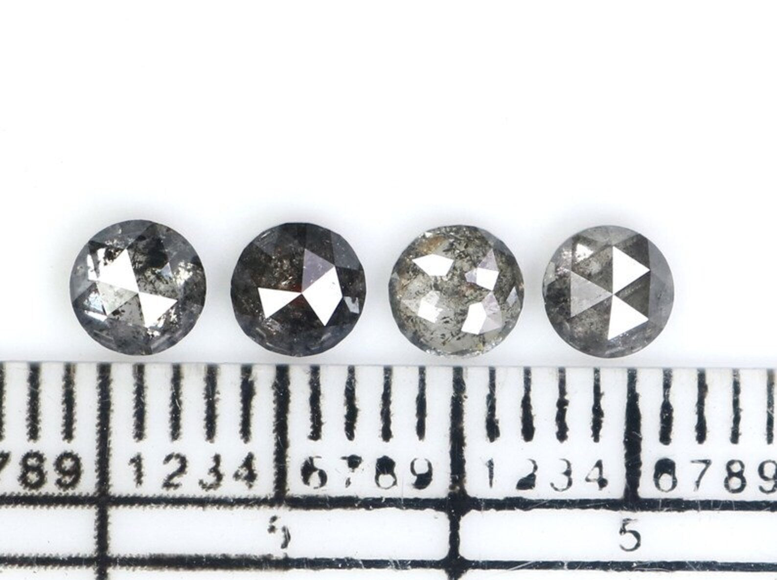 0.97 CT Natural Loose Round Shape Diamond Salt And Pepper Round Cut Diamond 3.90 MM Natural Loose Diamond Round Rose Cut Diamond NQ2322
