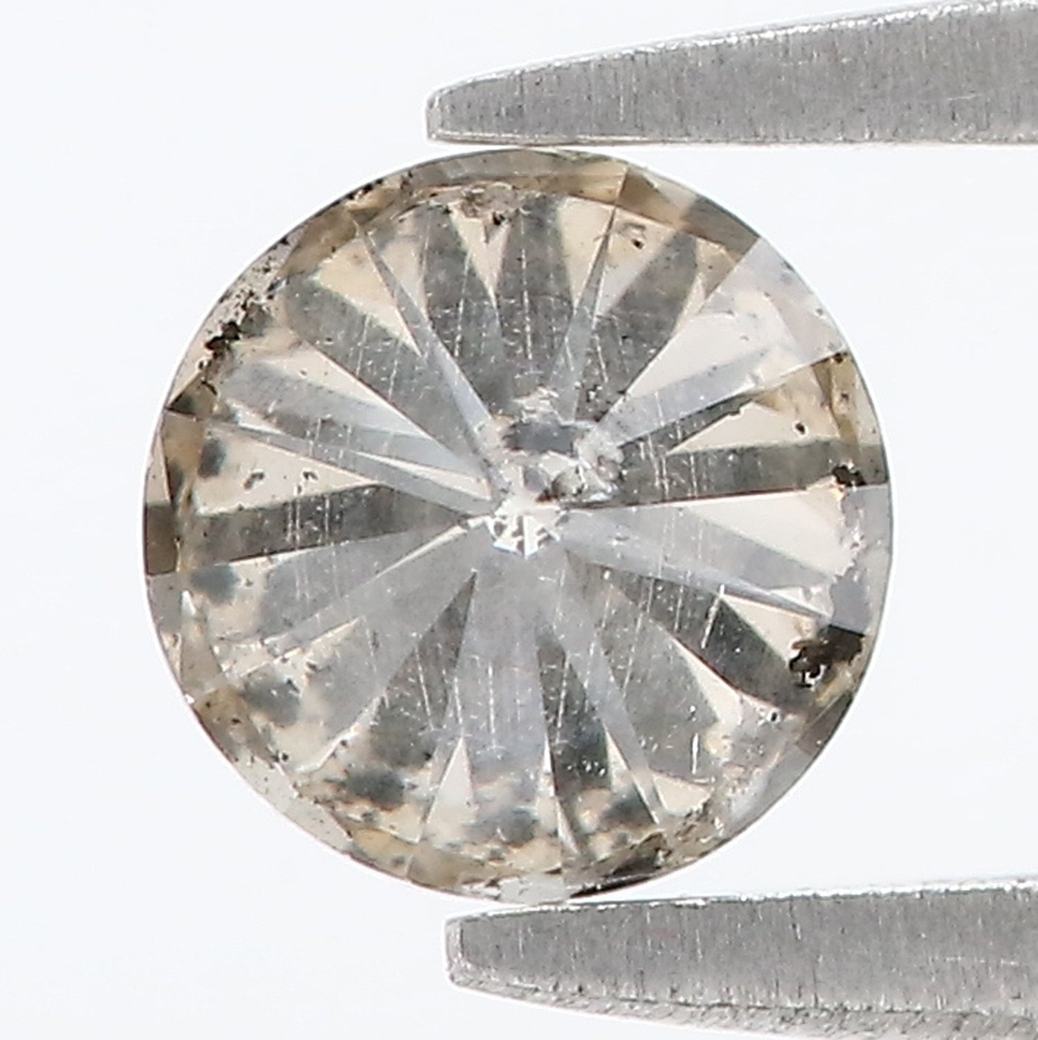 0.87 CT Natural Loose Round Shape Diamond Brown Color Round Cut Diamond 5.75 MM Natural Salt And Pepper Round Brilliant Cut Diamond LQ9364