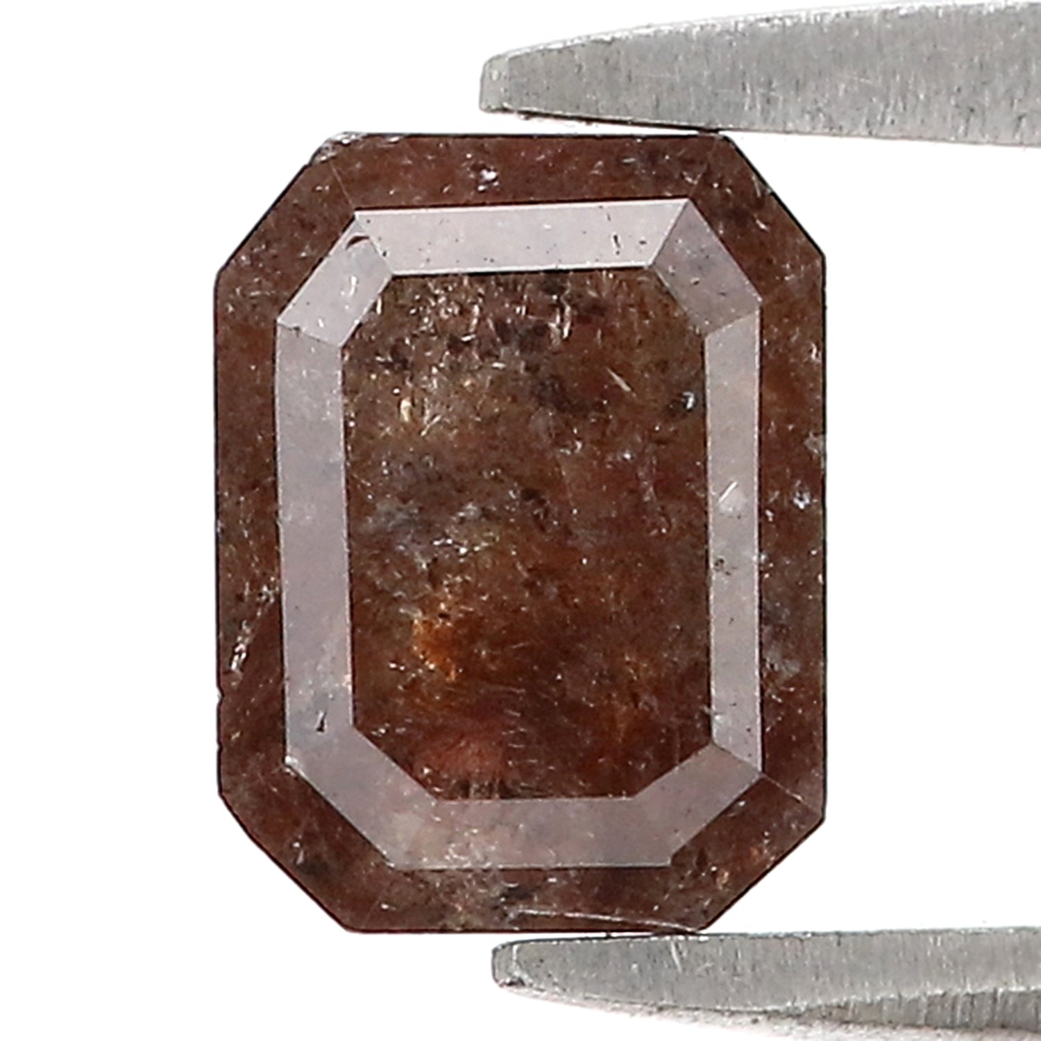 1.34 CT Natural Loose Emerald Shape Diamond Brown Color Emerald Cut Diamond 6.95 MM Natural Loose Brown Color Emerald Rose Cut Diamond N2656