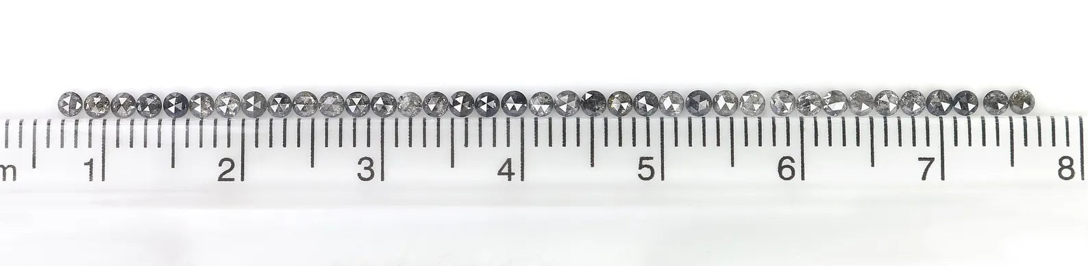 1.06 CT Natural Loose Round Shape Diamond Salt And Pepper Round Diamond 1.80 MM Natural Loose Black Grey Color Round Rose Cut Diamond NQ1833