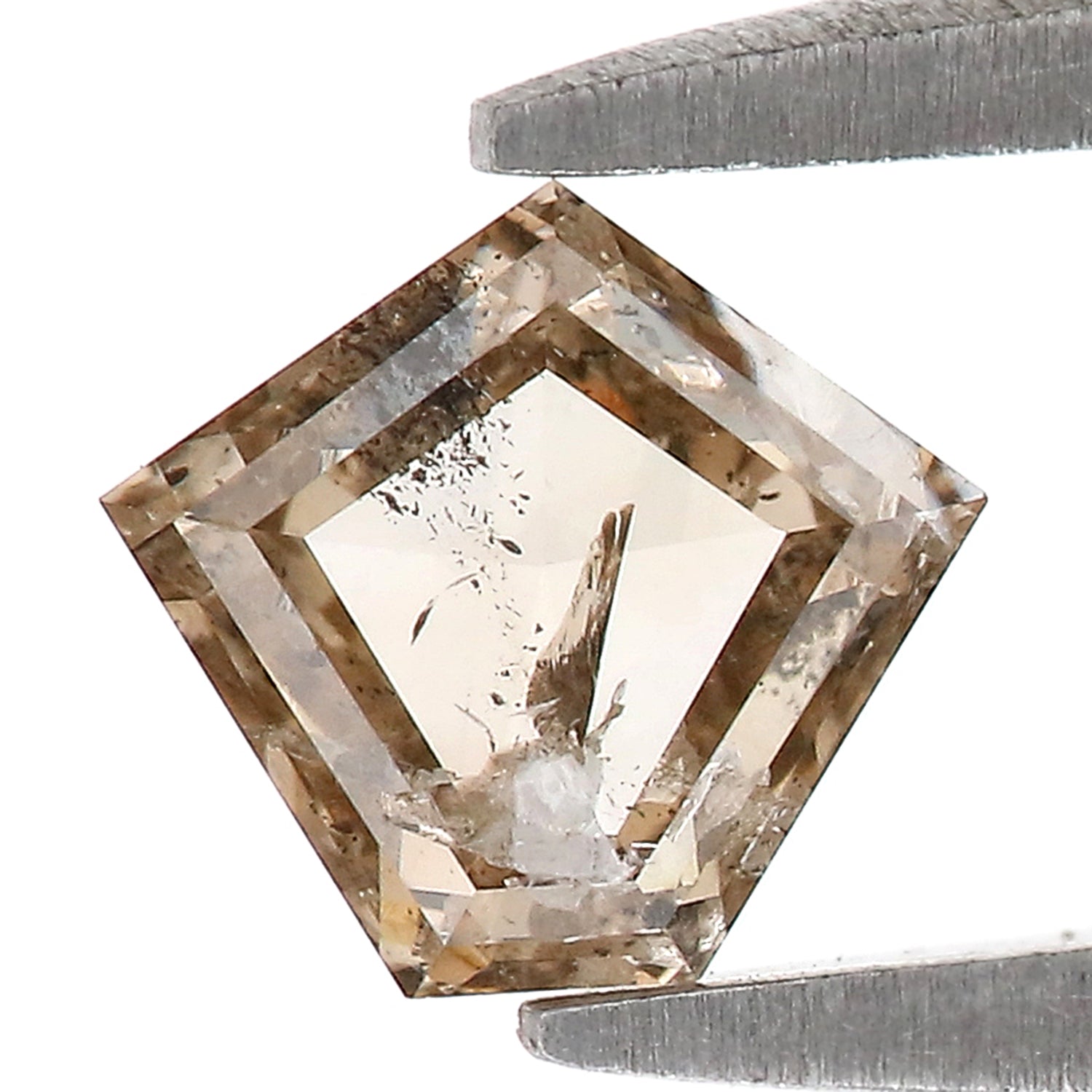 0.63 Ct Natural Loose Pentagon Shape Diamond Brown Color Pentagon Cut Diamond 5.70 MM Natural Brown Diamond Pentagon Rose Cut Diamond LQ044