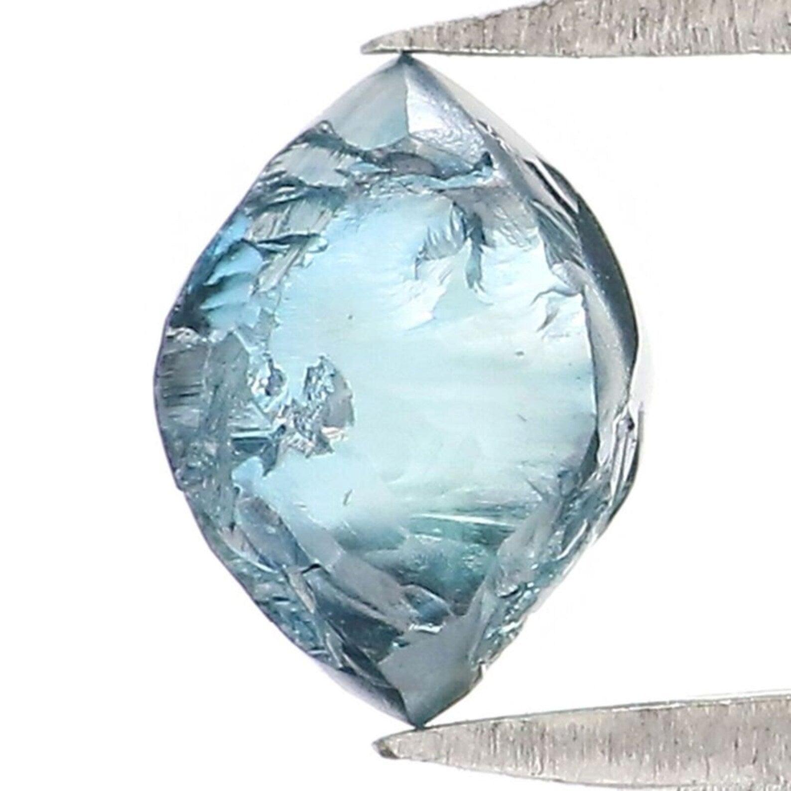 0.71 CT Natural Loose Rough Shape Diamond Blue Color Rough Cut Diamond 5.85 MM Natural Loose Diamond Blue Rough Irregular Cut Diamond NQ2033