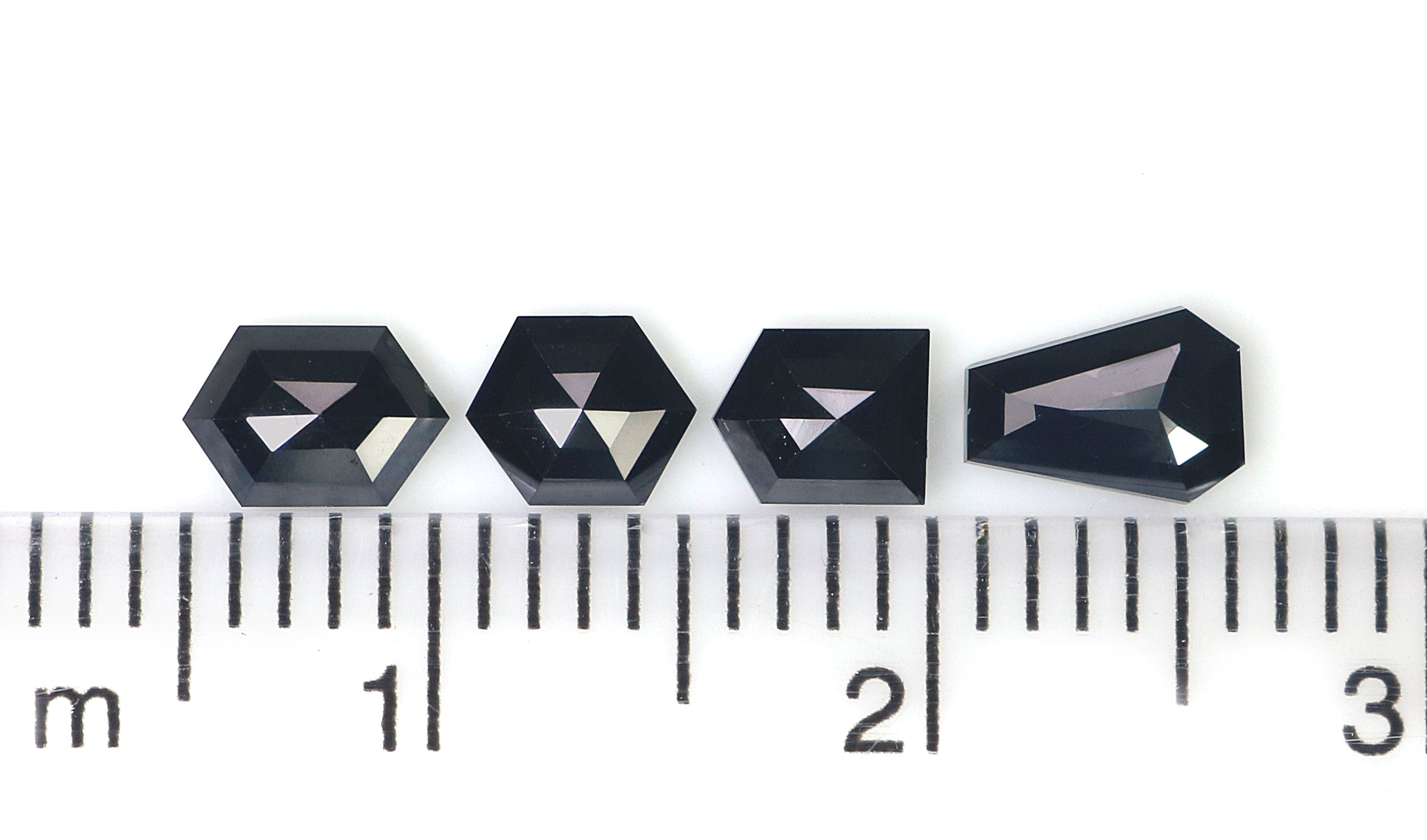 1.04 CT Natural Loose Mix Shape Diamond Black Color Mix Shape Diamond 5.55 MM Natural Loose Diamond Black Mix Shape Rose Cut Diamond KR2621