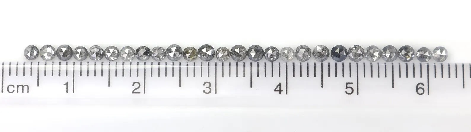 1.38 CT Natural Loose Round Shape Diamond Salt And Pepper Round Diamond 2.10 MM Natural Loose Black Grey Color Round Rose Cut Diamond NQ1843