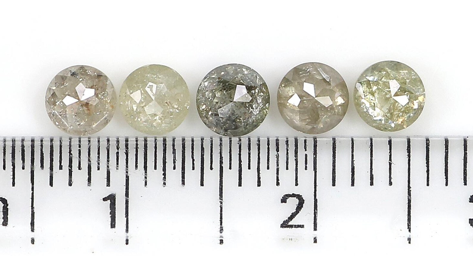 1.54 CT Natural Loose Round Shape Diamond Salt And Pepper Round Cut Diamond 3.75 MM Natural Loose Grey Color Round Rose Cut Diamond NQ1776