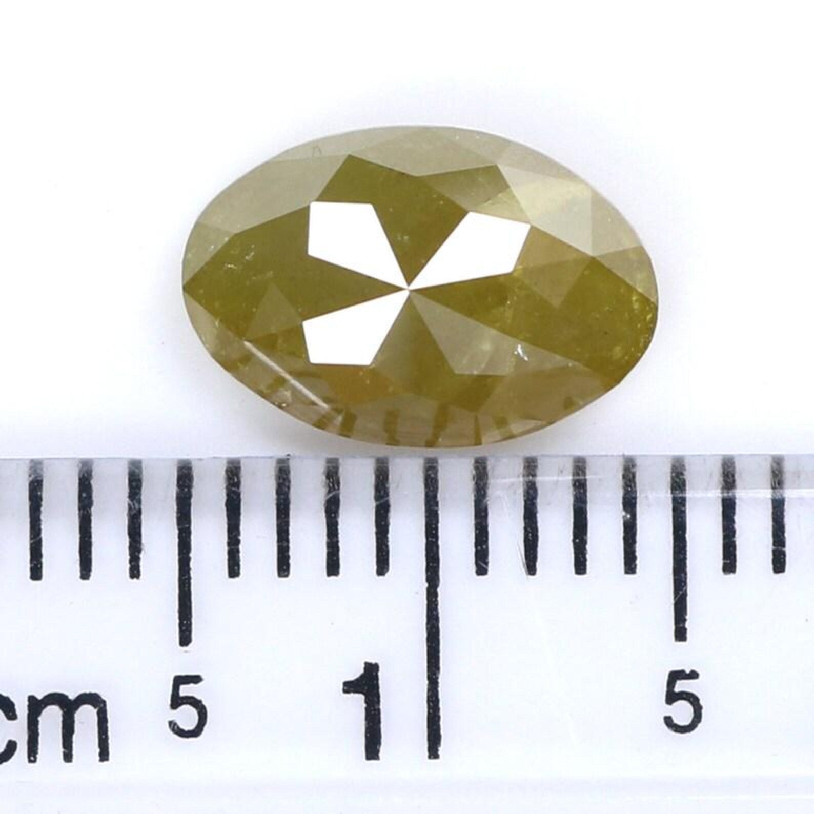 1.96 CT Natural Loose Oval Shape Diamond Green Color Oval Cut Diamond 9.70 MM Natural Loose Diamond Yellow Color Oval Rose Cut Diamond NQ682