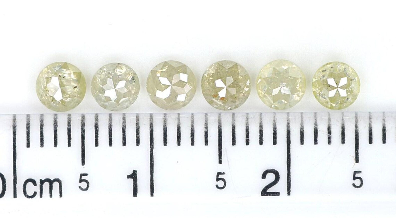 1.48 CT Natural Loose Round Shape Diamond Grey Color Round Diamond 3.50 MM Natural Loose Diamond Yellow Color Round Rose Cut Diamond NQ657