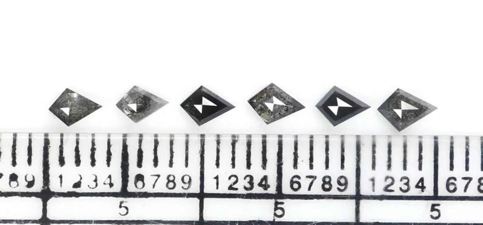 0.40 CT Natural Loose Kite Shape Diamond Salt And Pepper Kite Diamond 3.60 MM Natural Loose Black Grey Color Kite Rose Cut Diamond NQ2351