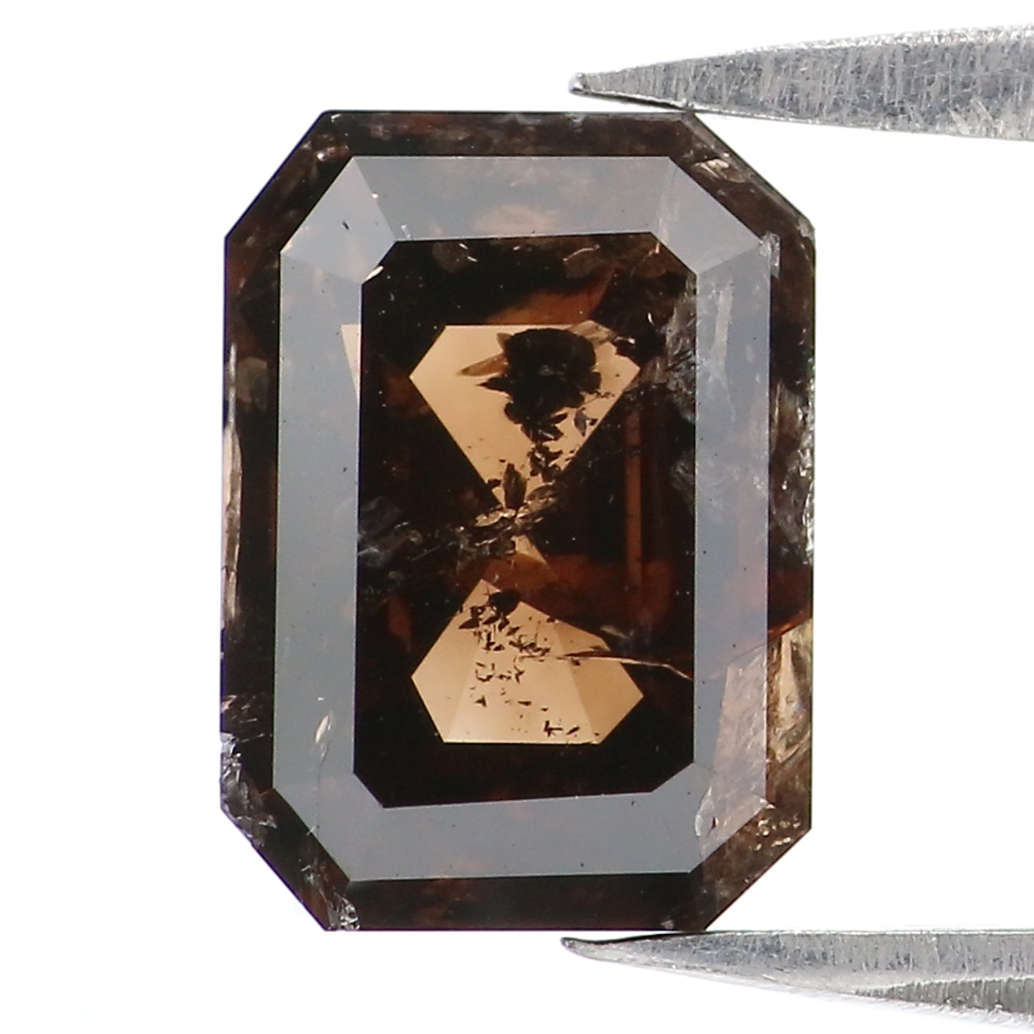 1.93 Ct Natural Loose Emerald Cut Diamond Brown Color Emerald Diamond 8.40 MM Natural Loose Diamond Brown Color Emerald Cut Diamond QL9595