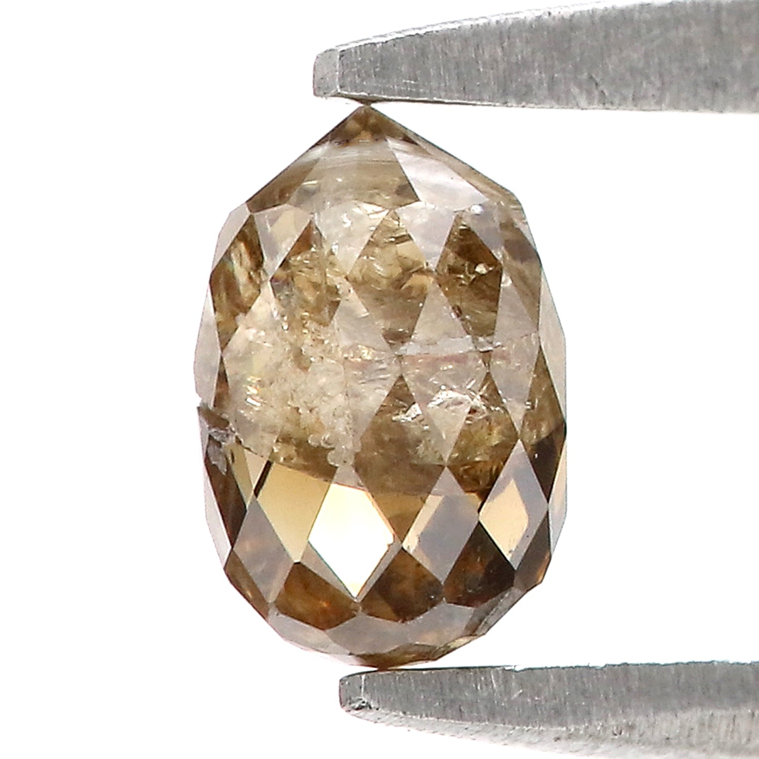 0.75 Ct Natural Loose Briolette Shape Diamond Brown Color Drop Diamond 5.75 MM Natural Loose Brown Color Briolette Rose Cut Diamond LQ9834