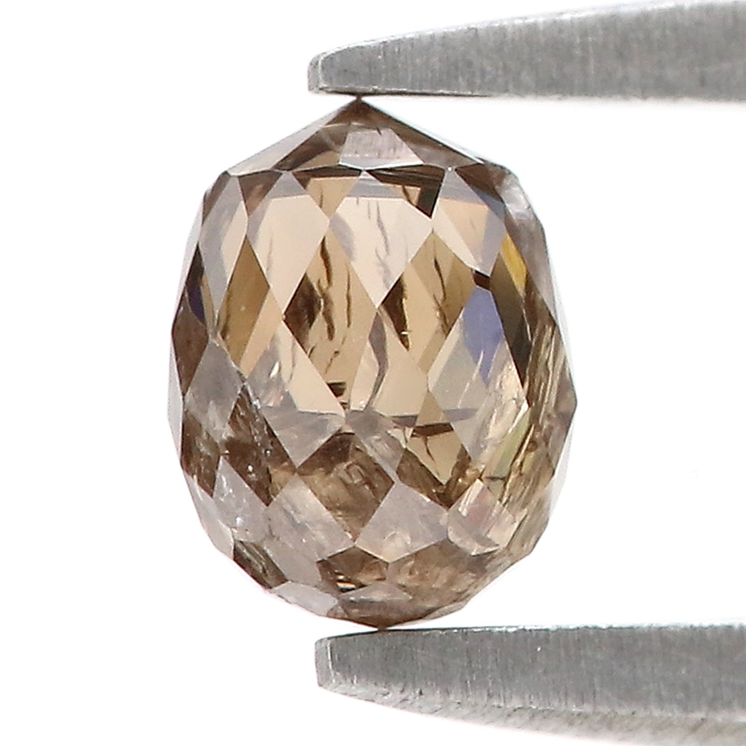 0.78 Ct Natural Loose Briolette Shape Diamond Brown Color Drop Diamond 5.30 MM Natural Loose Brown Color Briolette Rose Cut Diamond LQ9838