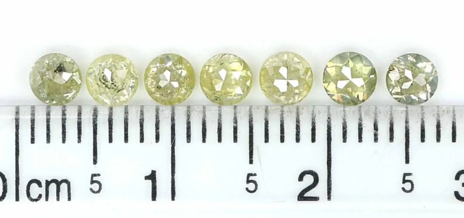 1.55 CT Natural Loose Round Shape Diamond Green Color Round Cut Diamond 3.30 MM Natural Diamond Yellow Color Round Rose Cut Diamond NQ605