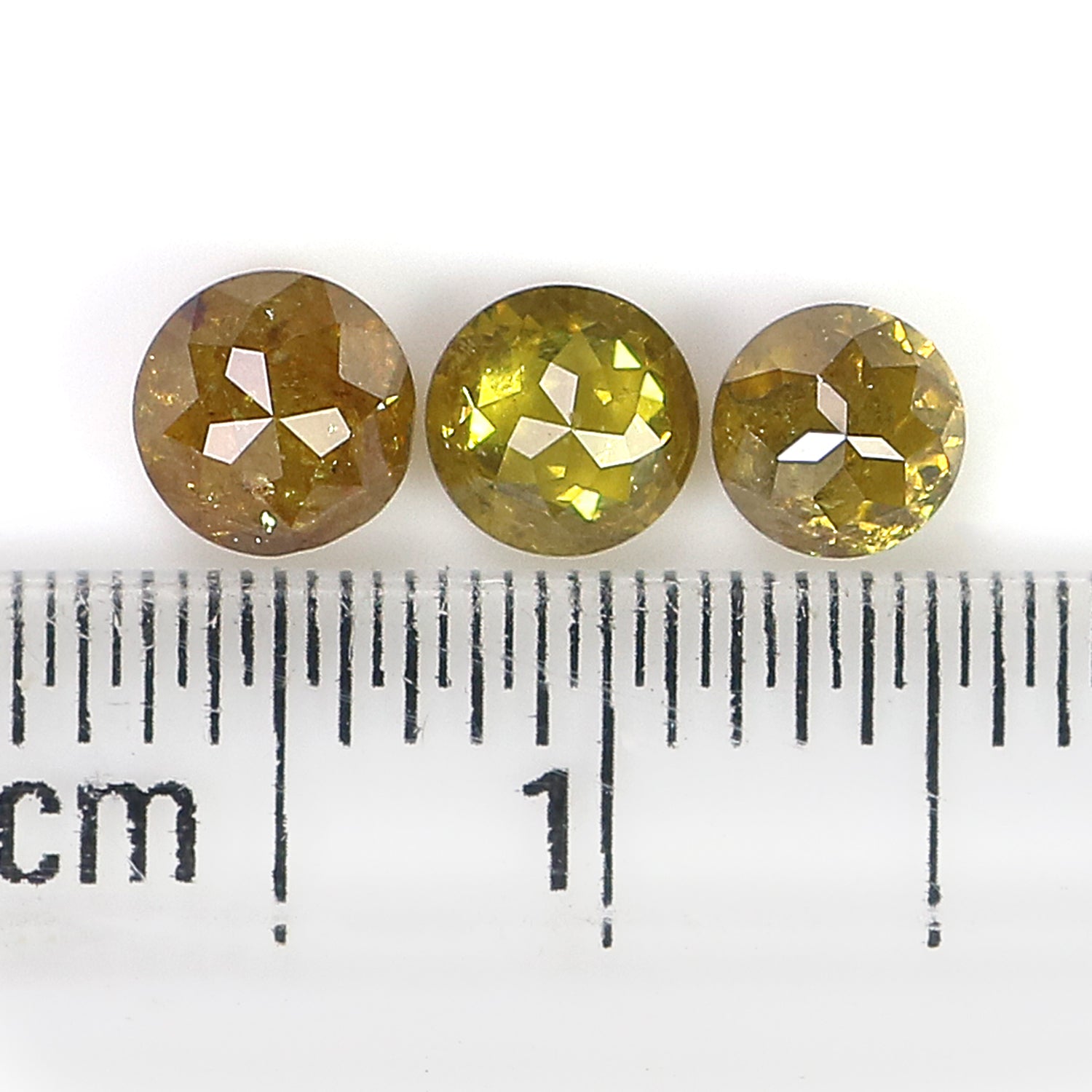 1.06 CT Natural Loose Round Rose Cut Diamond Yellow Color Round Shape Diamond 3.95 MM Natural Loose Brown Color Rose Cut Diamond LQ1039