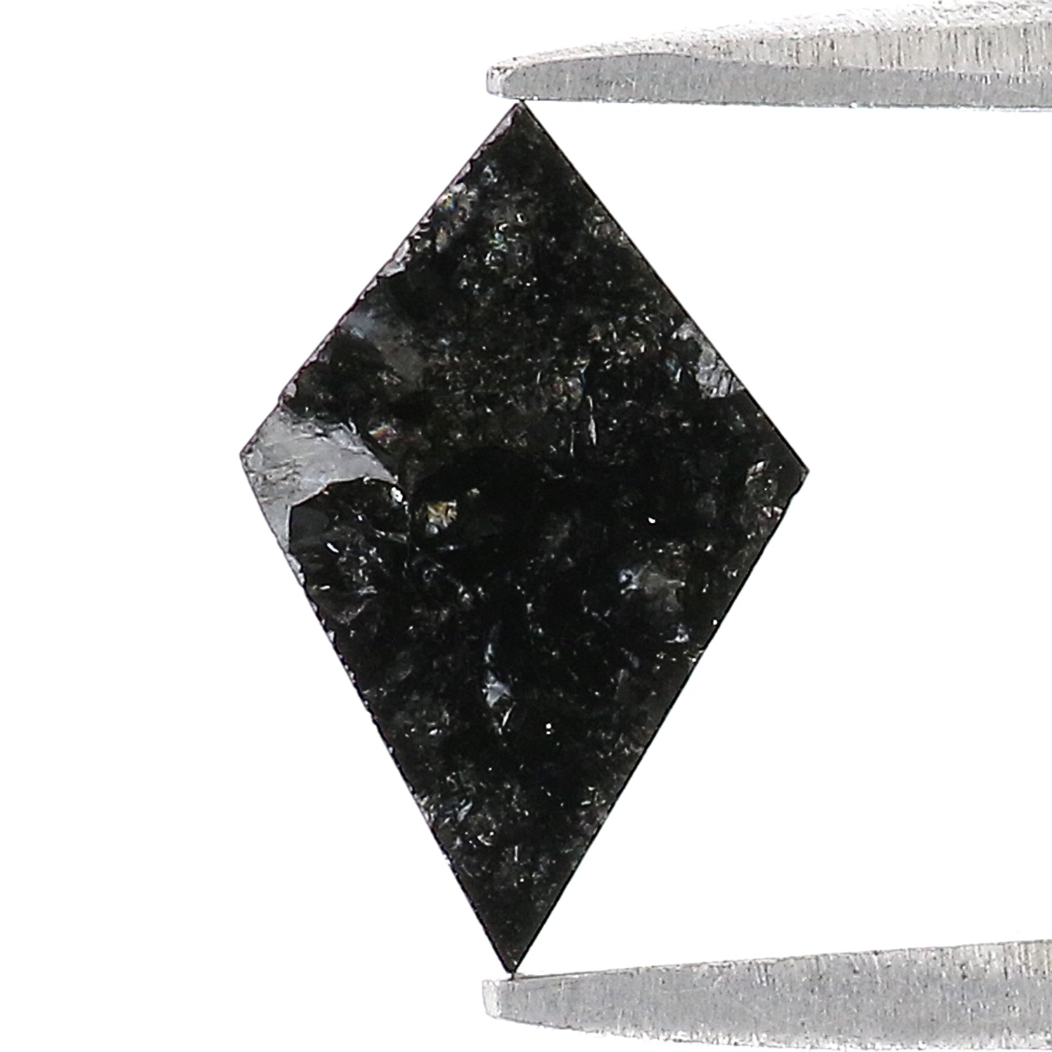 1.10 CT Natural Loose Kite Shape Diamond Salt And Pepper Kite Diamond 10.95 MM Natural Black Grey Color Diamond Kite Rose Cut Diamond L3397