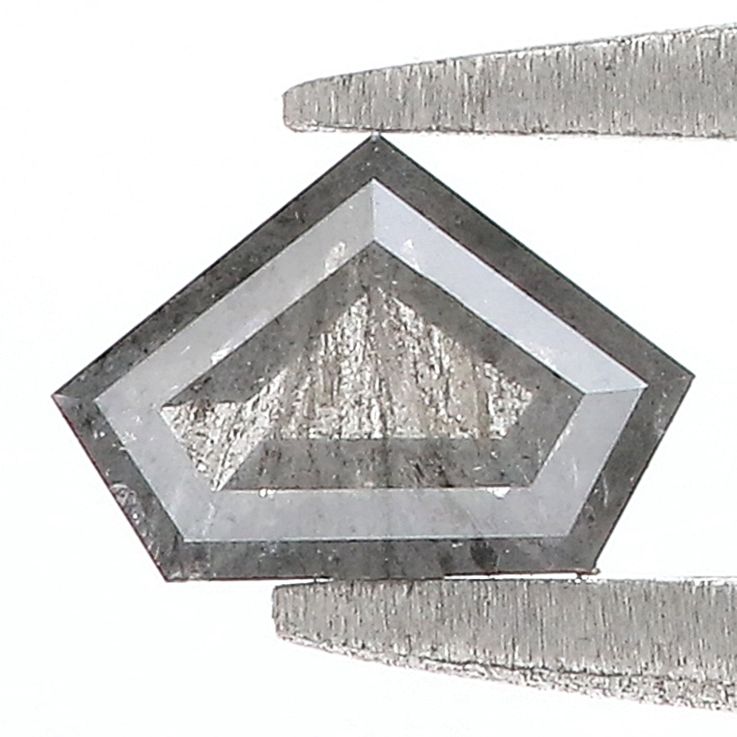 0.50 CT Natural Loose Shield Shape Diamond Salt And Pepper Shield Cut Diamond 4.45 MM Natural Loose Black Grey Color Shield Diamond QL192