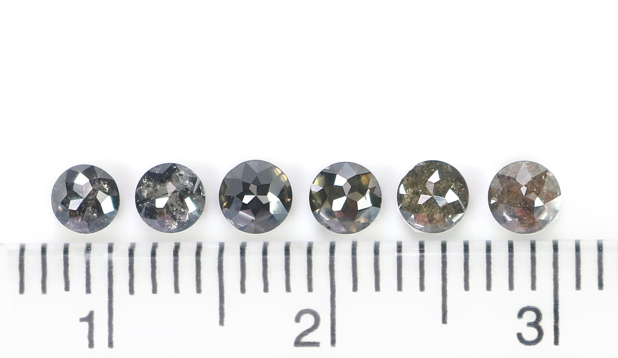 1.04 Ct Natural Loose Round Rose Cut Diamond Salt And Pepper Round Diamond 3.10 MM Natural Black Grey Color Round Rose Cut Diamond KR1379
