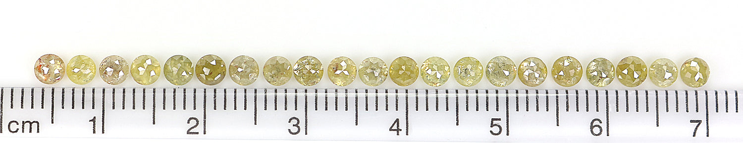 3.02 CT Natural Loose Round Rose Cut Diamond Green Color Round Shape Diamond 2.90 MM Natural Loose Green Color Round Rose Cut Diamond KQ714